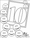 Smiley - Numbers Coloring  Pages